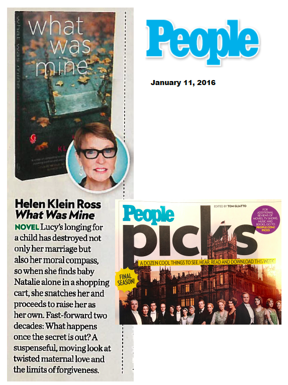 People Magazine Pick for Best Books 2016 Helen Klein Ross